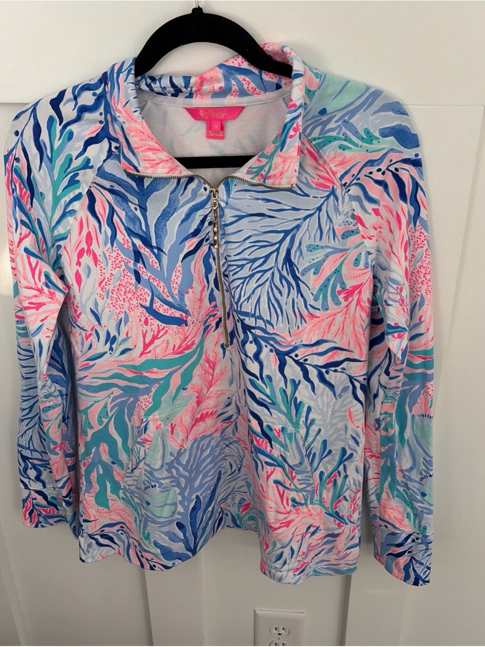 Lilly Pulitzer Multi-Color Reef Print Half-Zip Pullover